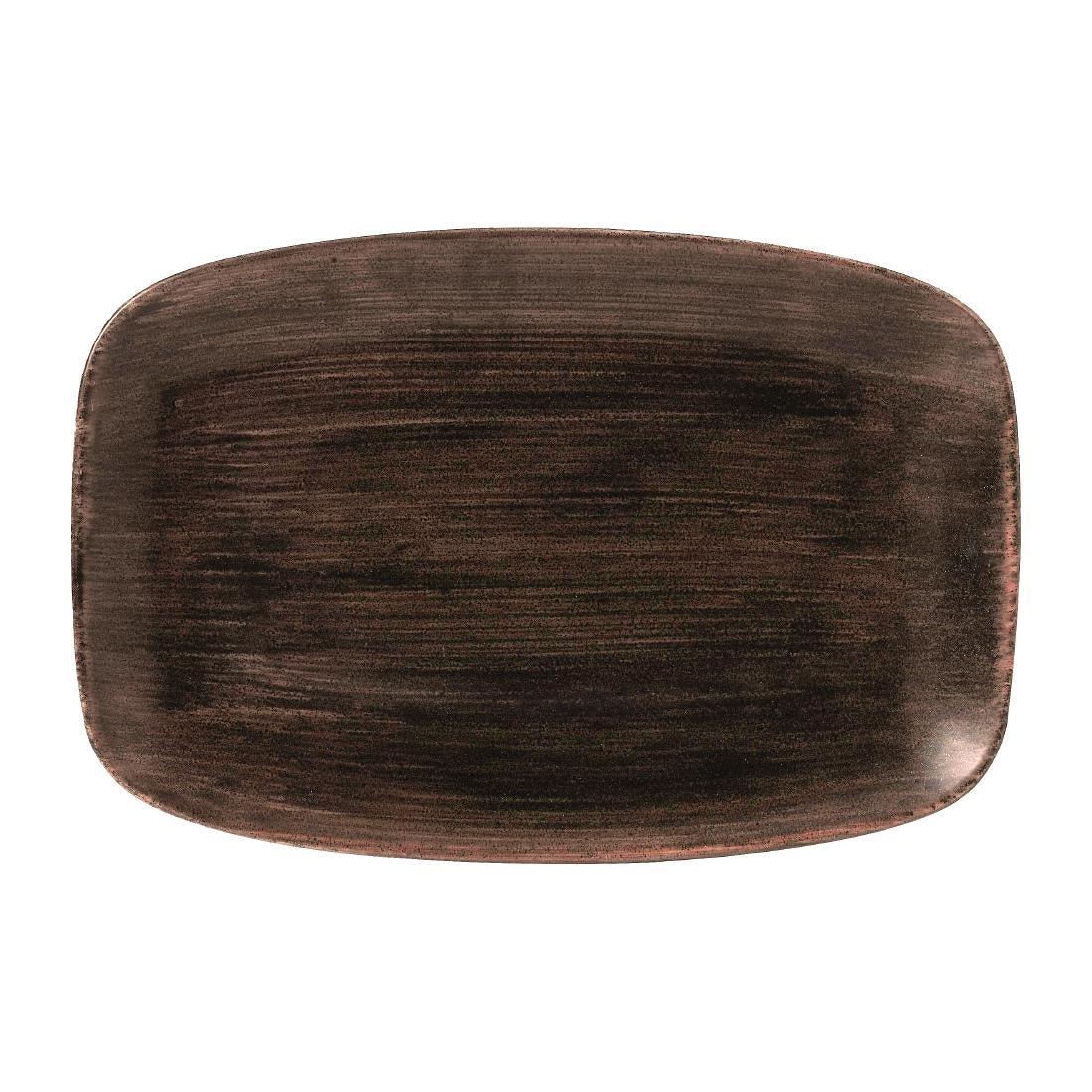 FD869 Churchill Stonecast Patina Oblong Plates Iron Black 305x198mm (Pack of 6) - JD Catering Equipment Solutions Ltd