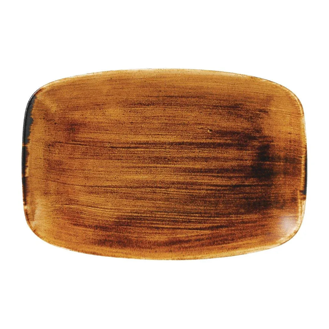 FD871 Churchill Stonecast Patina Oblong Plates Vintage Copper 305x198mm (Pack of 6) - JD Catering Equipment Solutions Ltd