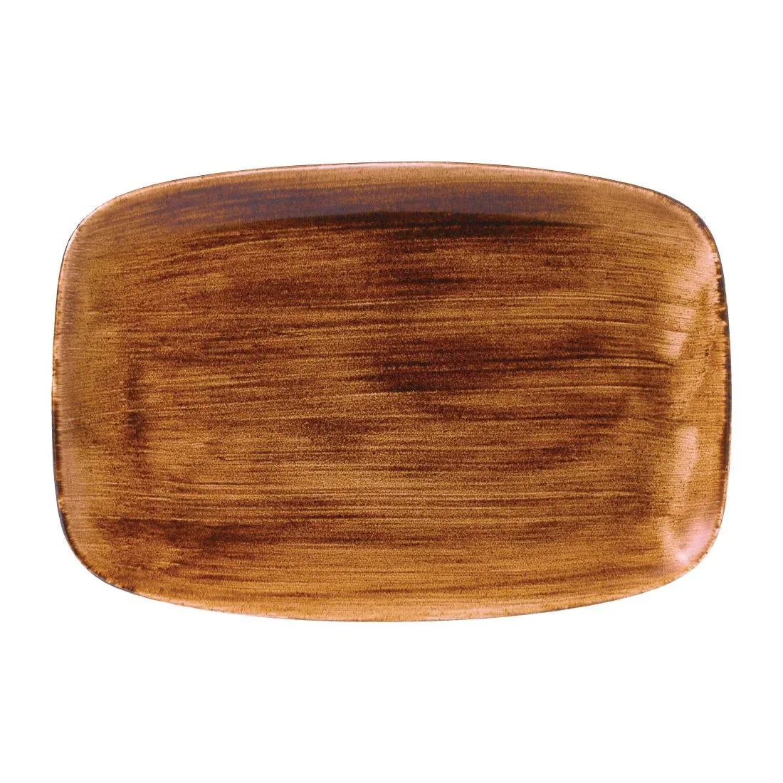 FD874 Churchill Stonecast Patina Oblong Plates Vintage Copper 343x235mm (Pack of 6) - JD Catering Equipment Solutions Ltd