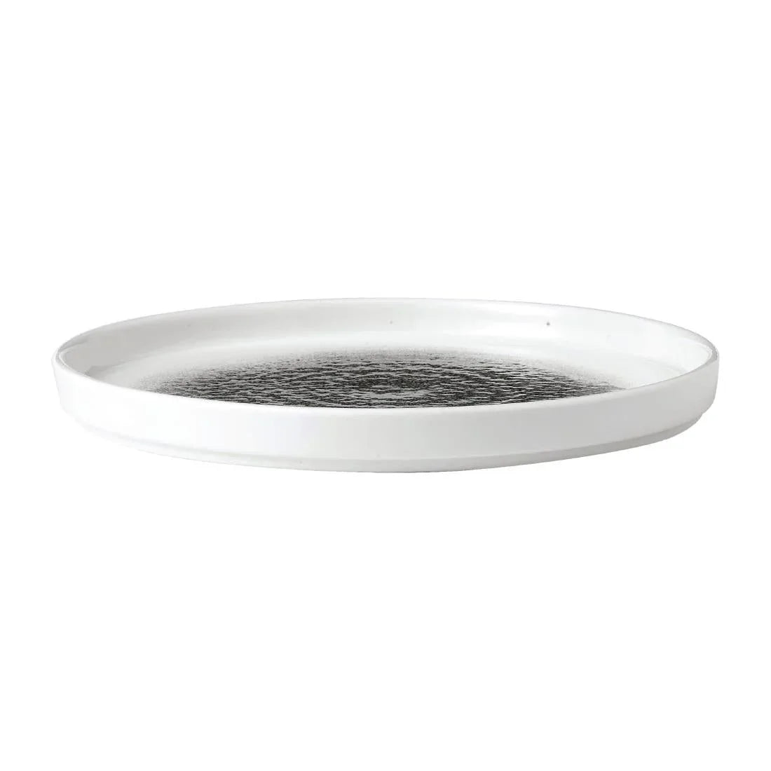FD884 Churchill Raku Walled Plates Quartz Black 218mm (Pack of 6) - JD Catering Equipment Solutions Ltd