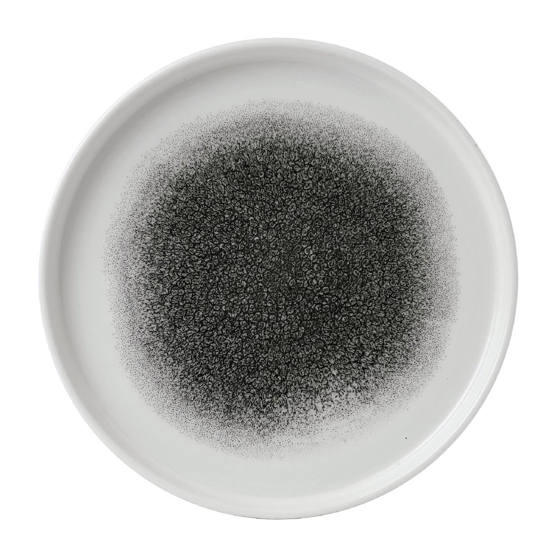 FD884 Churchill Raku Walled Plates Quartz Black 218mm (Pack of 6) JD Catering Equipment Solutions Ltd
