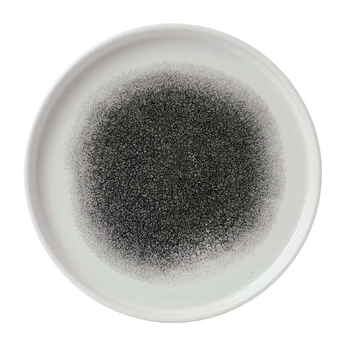 FD884 Churchill Raku Walled Plates Quartz Black 218mm (Pack of 6) - JD Catering Equipment Solutions Ltd