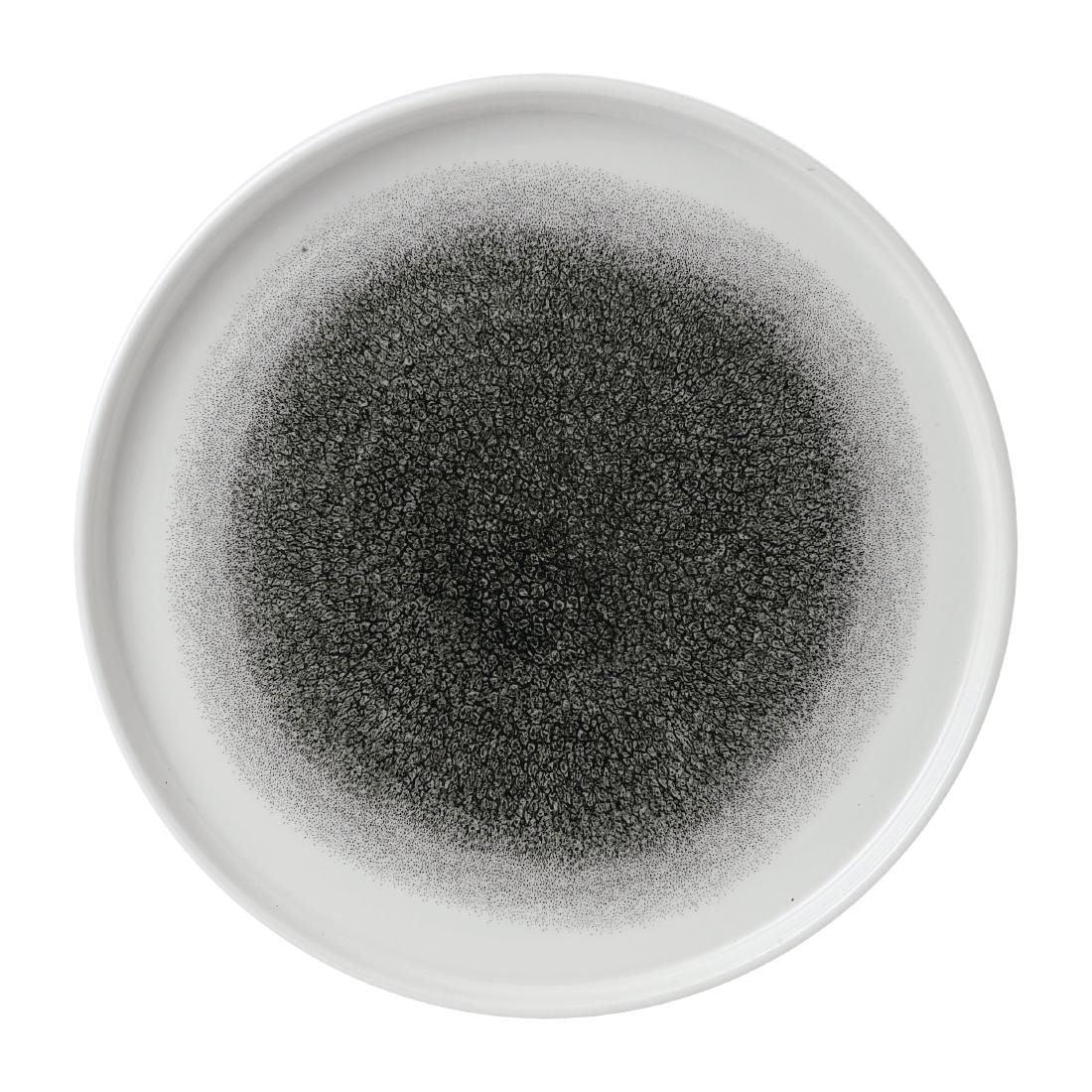 FD885 Churchill Raku Walled Plates Quartz Black 260mm (Pack of 6) - JD Catering Equipment Solutions Ltd