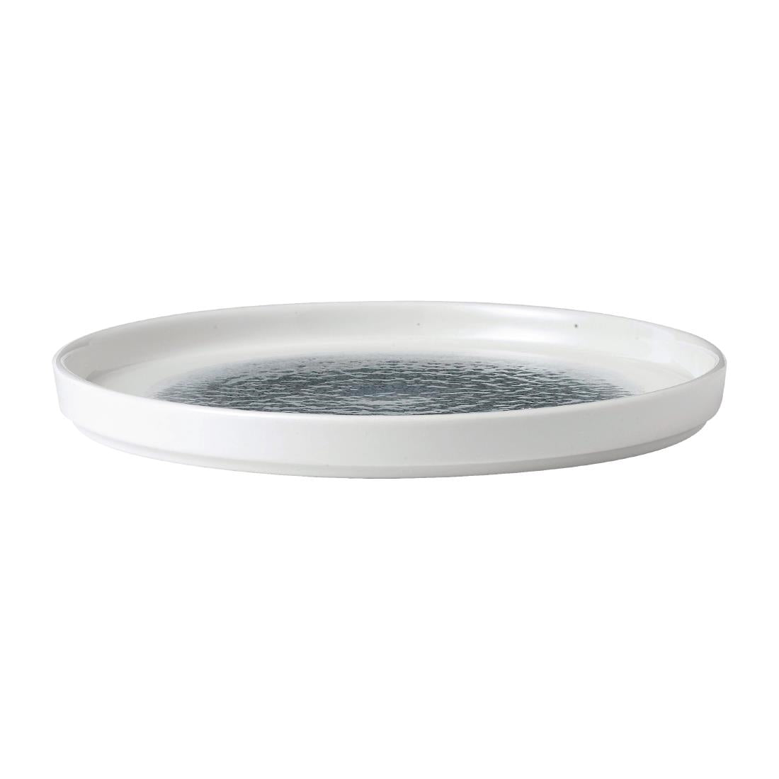 FD886 Churchill Raku Walled Plates Topaz Blue 218mm(Pack of 6) JD Catering Equipment Solutions Ltd