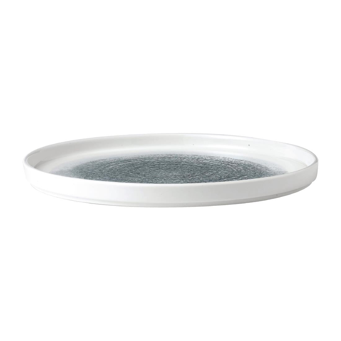 FD887 Churchill Raku Walled Plates Topaz Blue 260mm (Pack of 6) JD Catering Equipment Solutions Ltd