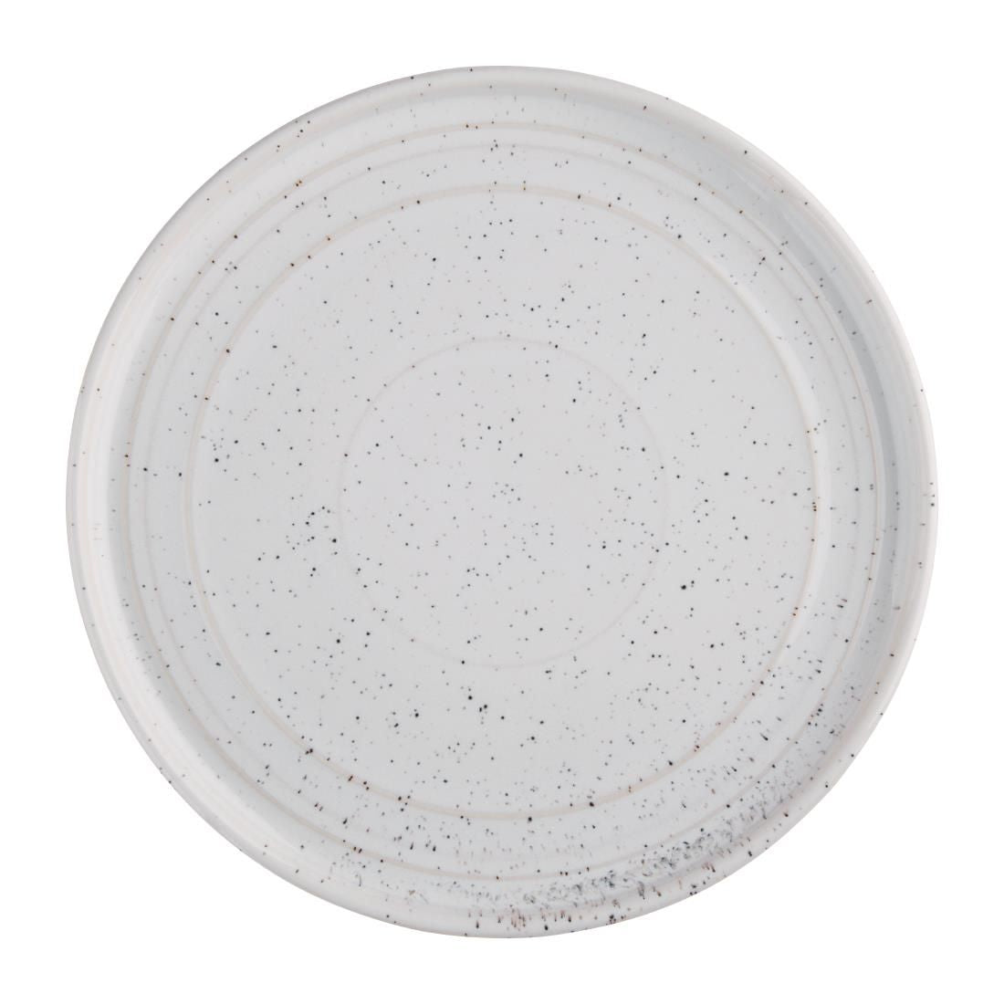 FD903 Olympia Cavolo Flat Round Plates White Speckle 220mm (Pack of 6) JD Catering Equipment Solutions Ltd