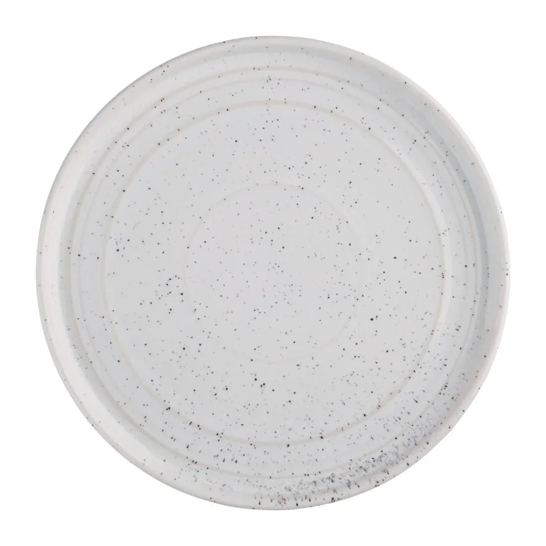 FD903 Olympia Cavolo Flat Round Plates White Speckle 220mm (Pack of 6) - JD Catering Equipment Solutions Ltd