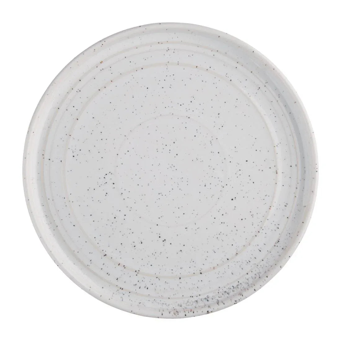 FD903 Olympia Cavolo Flat Round Plates White Speckle 220mm (Pack of 6) - JD Catering Equipment Solutions Ltd