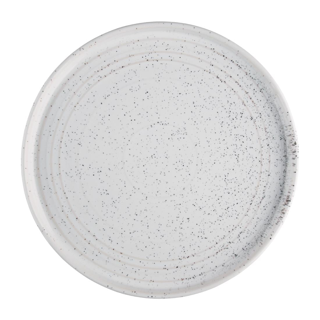 FD904 Olympia Cavolo Flat Round Plates White Speckle 270mm (Pack of 4) JD Catering Equipment Solutions Ltd