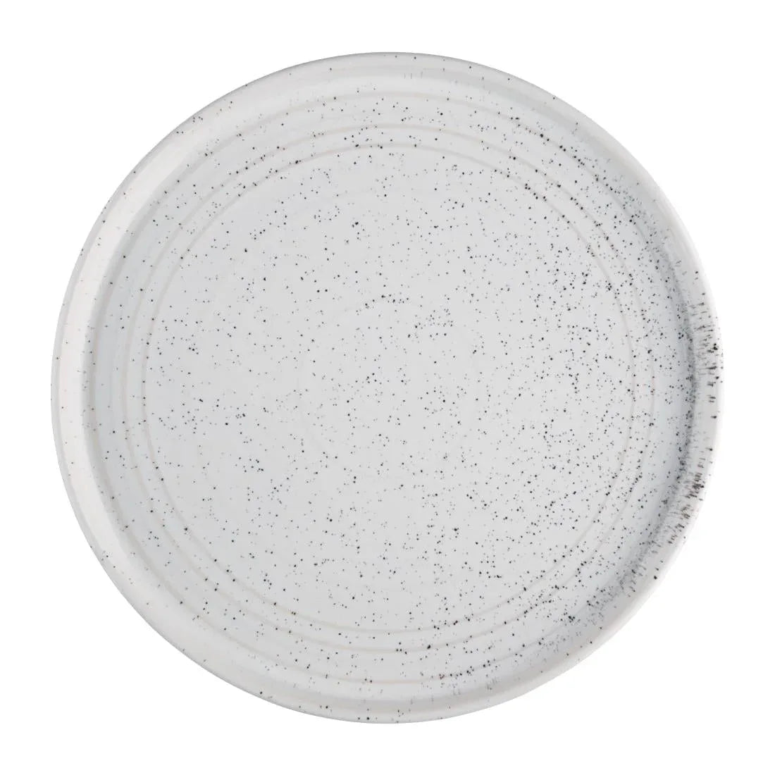 FD904 Olympia Cavolo Flat Round Plates White Speckle 270mm (Pack of 4) - JD Catering Equipment Solutions Ltd