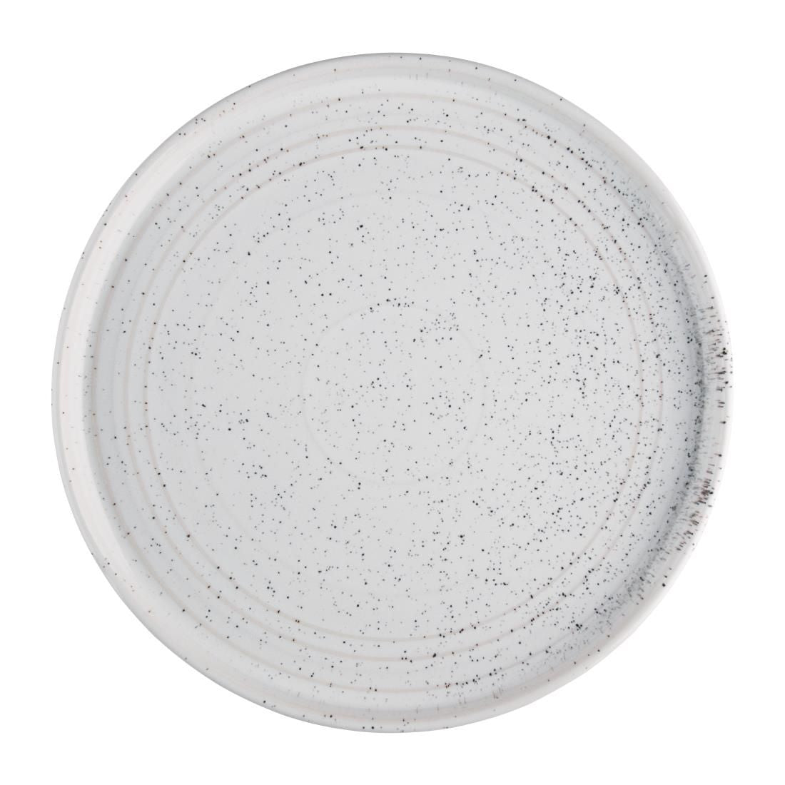 FD904 Olympia Cavolo Flat Round Plates White Speckle 270mm (Pack of 4) JD Catering Equipment Solutions Ltd