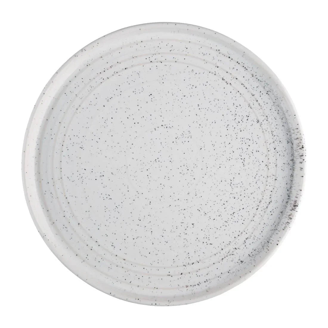 FD904 Olympia Cavolo Flat Round Plates White Speckle 270mm (Pack of 4) - JD Catering Equipment Solutions Ltd