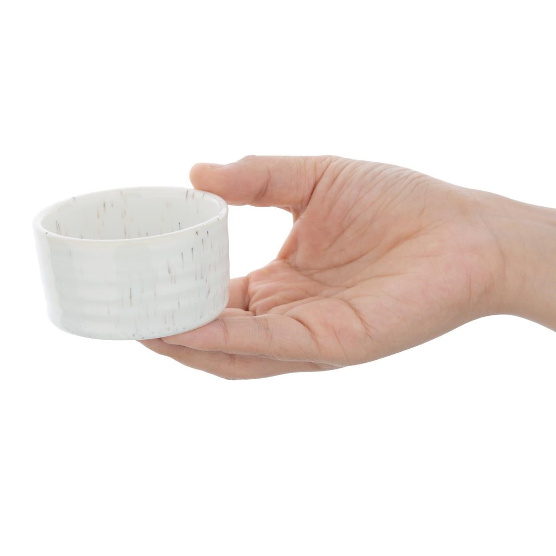 FD905 Olympia Cavolo Dipping Dishes White Speckle 67mm (Pack of 12) JD Catering Equipment Solutions Ltd