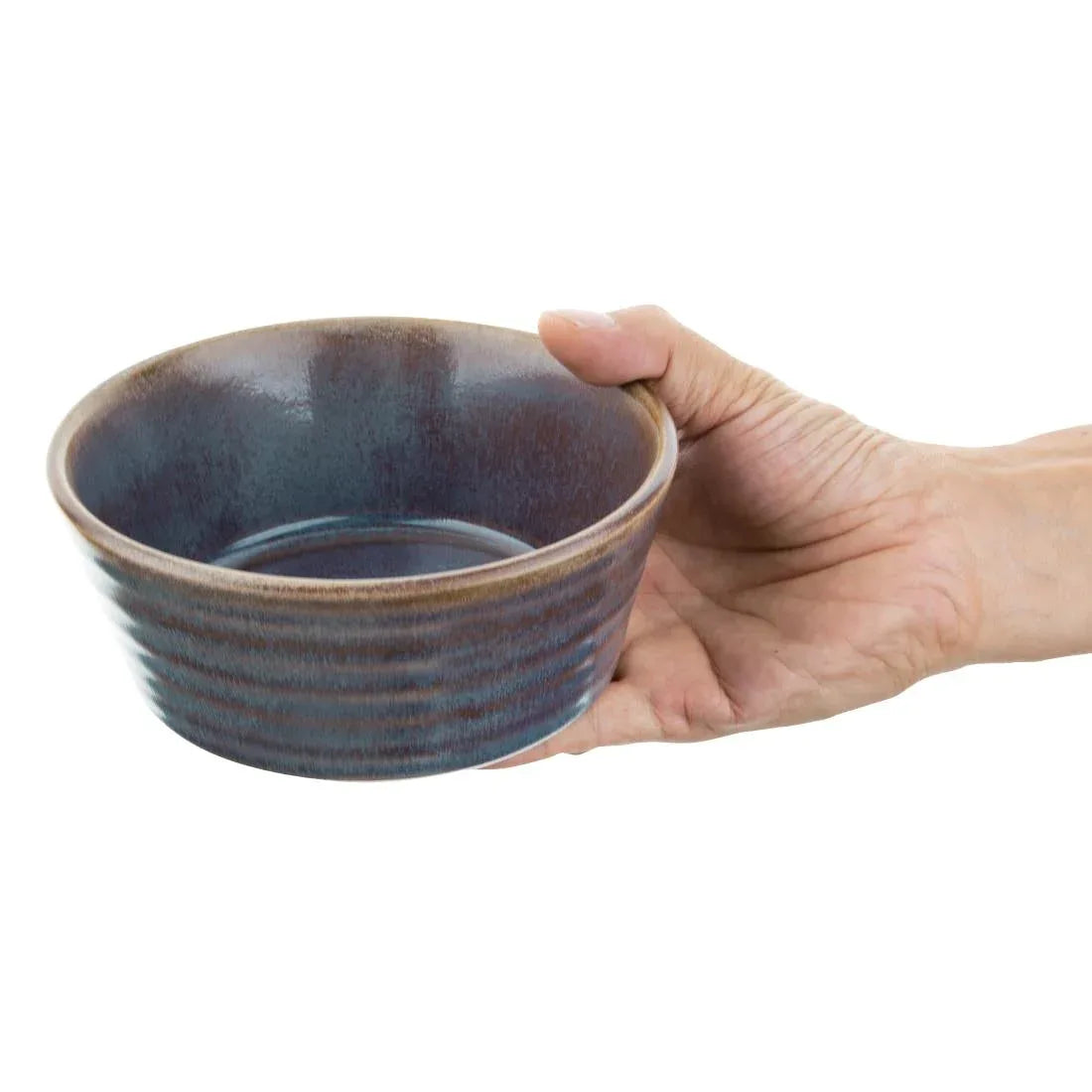 FD912 Olympia Cavolo Flat Round Bowls Iridescent 143mm (Pack of 6) - JD Catering Equipment Solutions Ltd