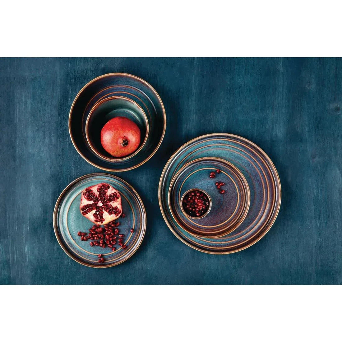 FD912 Olympia Cavolo Flat Round Bowls Iridescent 143mm (Pack of 6) - JD Catering Equipment Solutions Ltd
