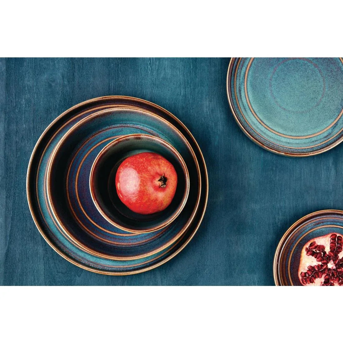 FD913 Olympia Cavolo Iridescent Flat Round Bowls 220mm (Pack of 4) - JD Catering Equipment Solutions Ltd