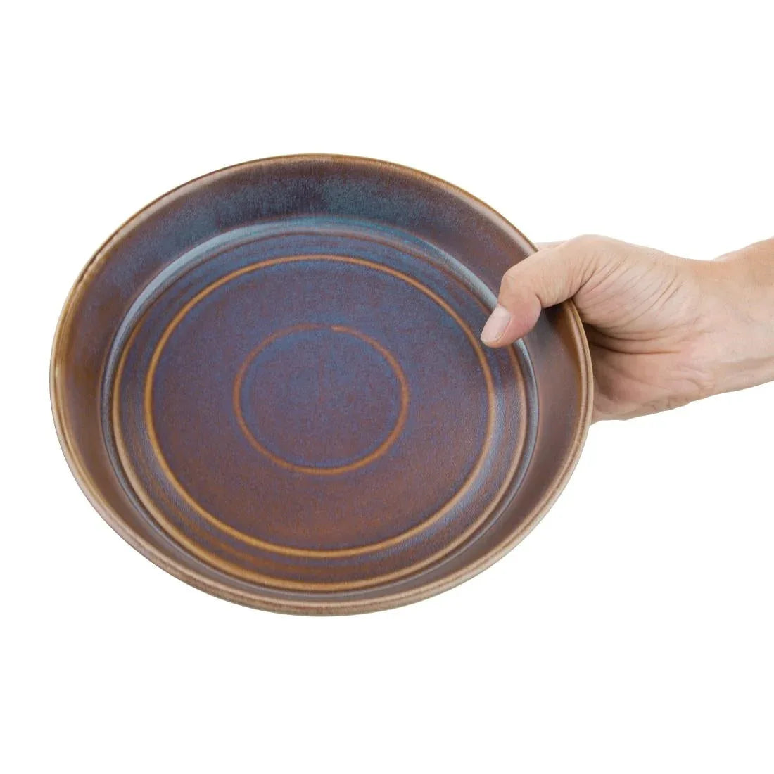 FD913 Olympia Cavolo Iridescent Flat Round Bowls 220mm (Pack of 4) - JD Catering Equipment Solutions Ltd
