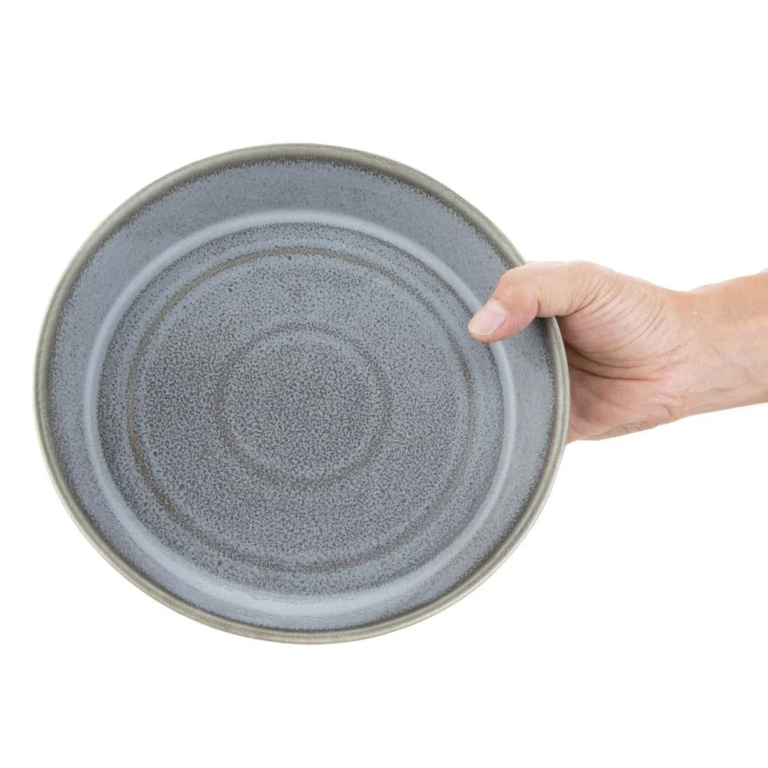 FD919 Olympia Cavolo Charcoal Dusk Flat Round Bowls 220mm (Pack of 4) - JD Catering Equipment Solutions Ltd