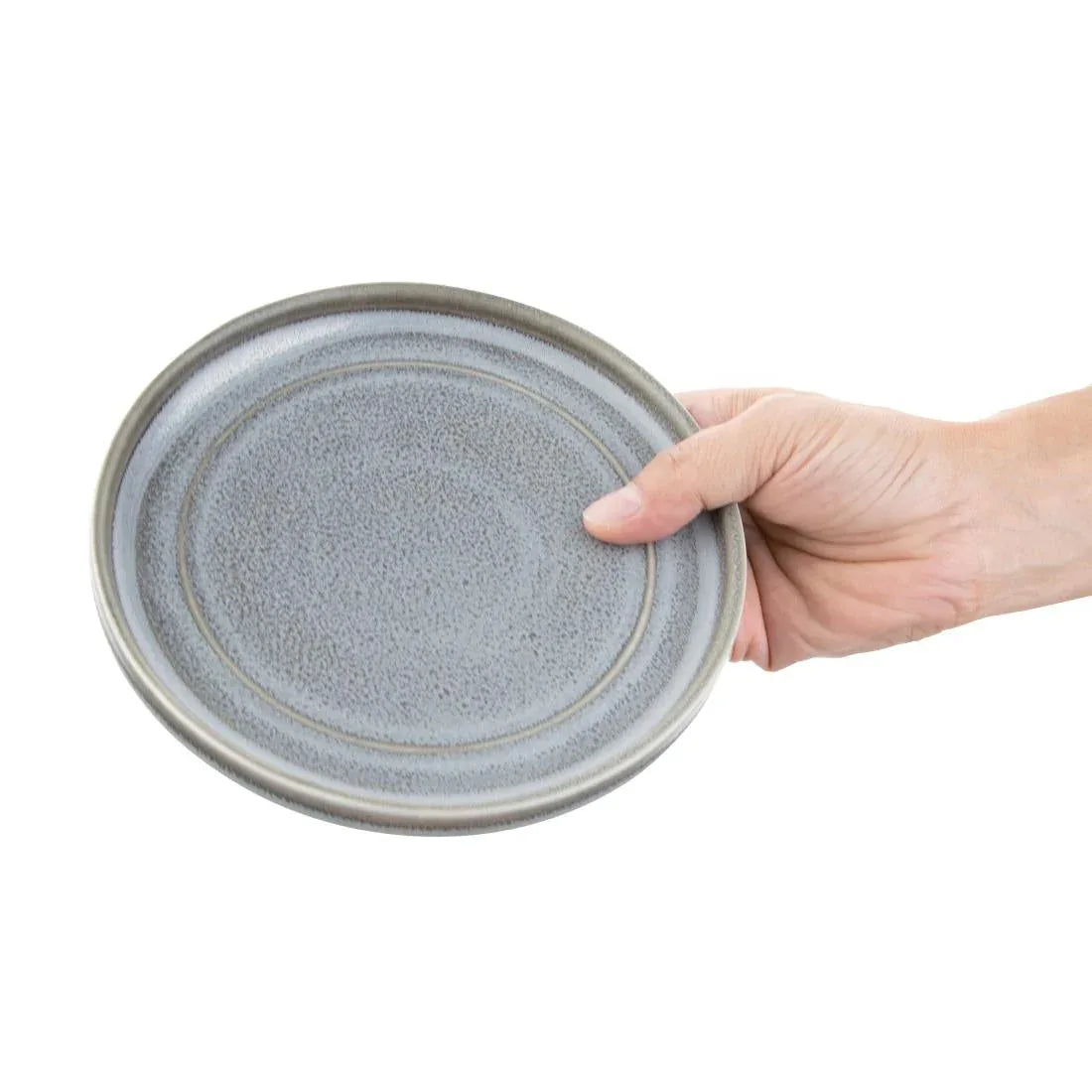FD920 Olympia Cavolo Flat Round Plates Charcoal Dusk 180mm (Pack of 6) - JD Catering Equipment Solutions Ltd