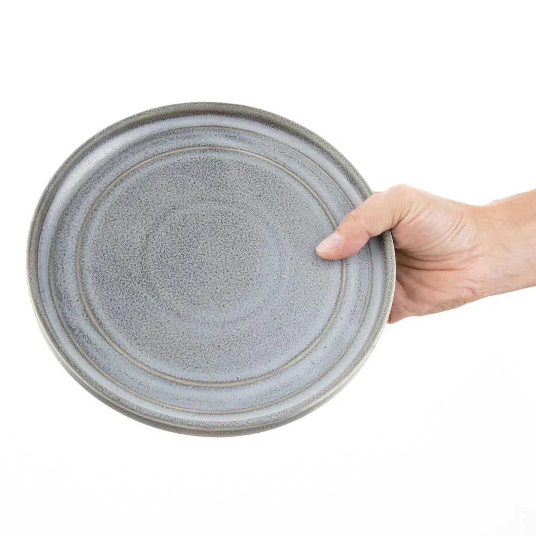 FD921 Olympia Cavolo Charcoal Dusk Flat Round Plates 220mm (Pack of 6) - JD Catering Equipment Solutions Ltd