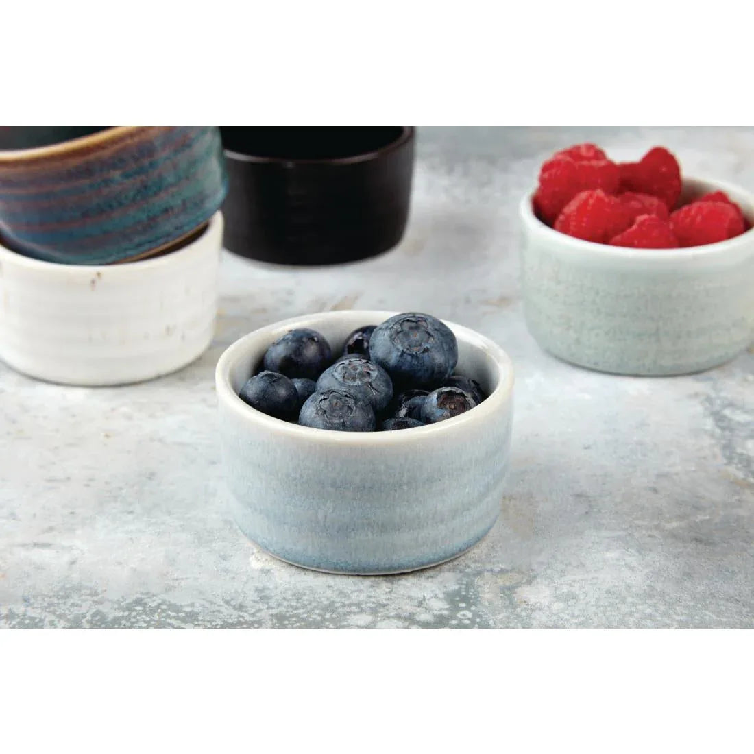 FD925 Olympia Cavolo Dipping Dishes Ice Blue 67mm (Pack of 12) - JD Catering Equipment Solutions Ltd