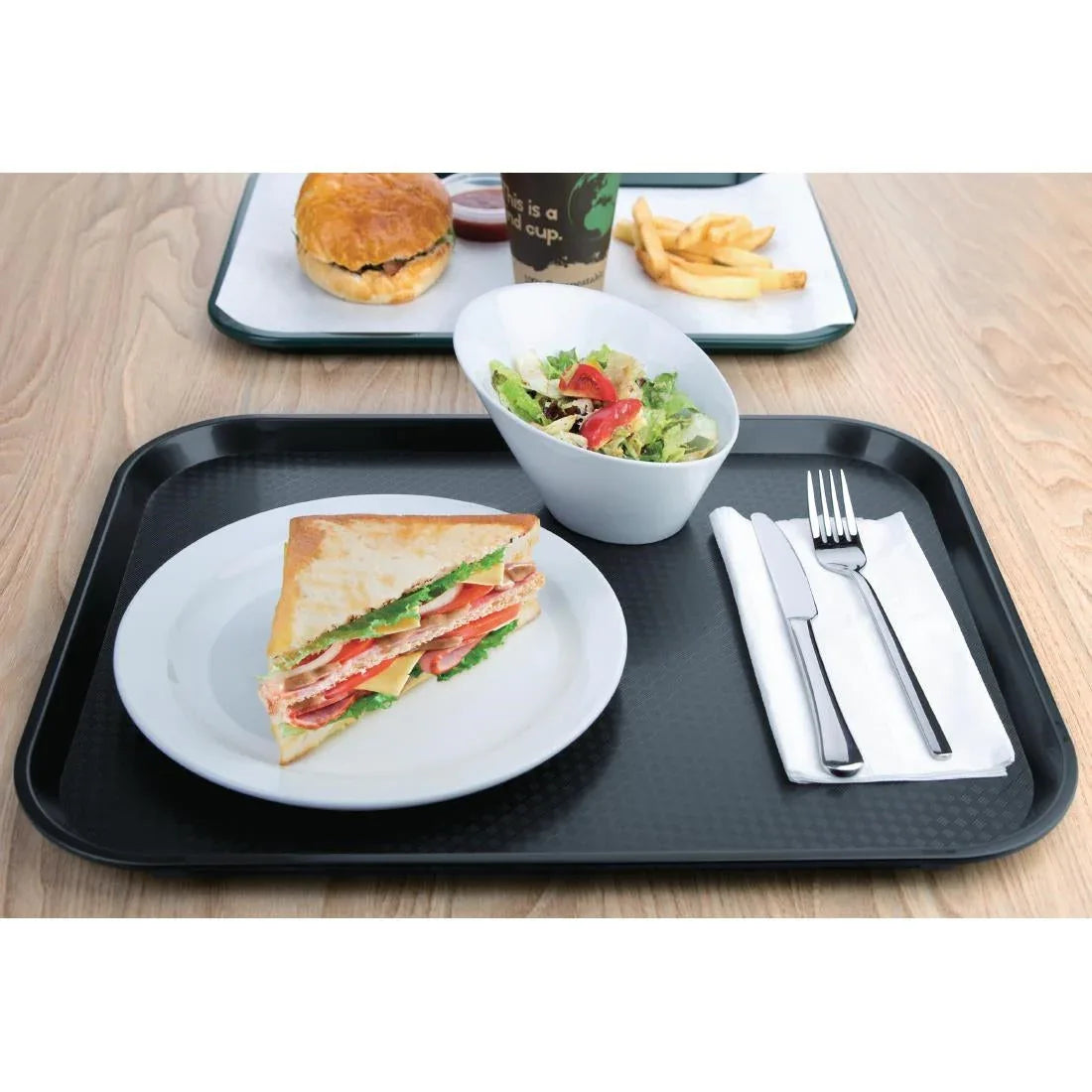 FD938 Kristallon Foodservice Tray Charcoal 350 x 450mm JD Catering Equipment Solutions Ltd