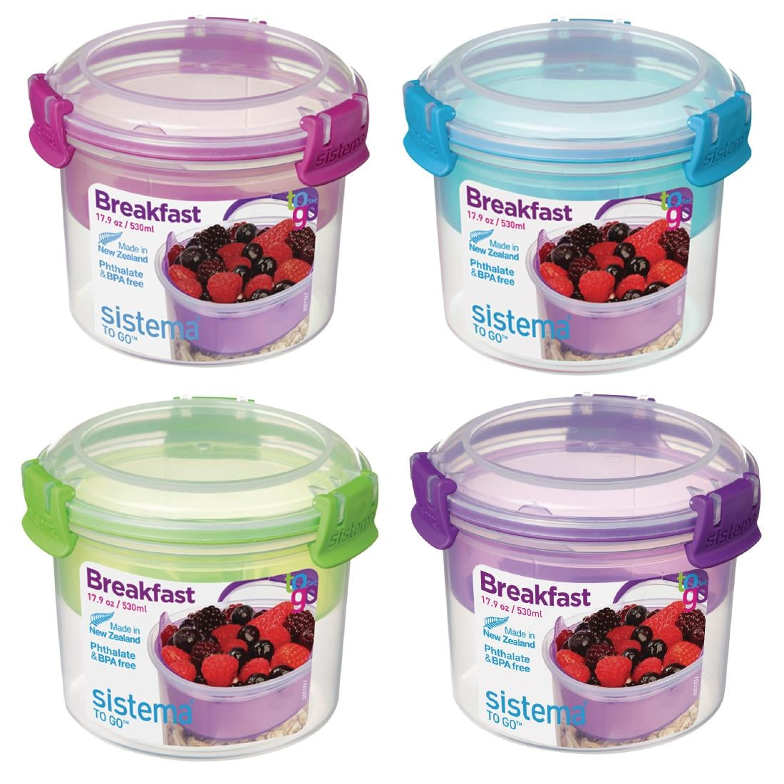FD975 Sistema KLIP IT Dual Cereal and Yoghurt Container 530ml JD Catering Equipment Solutions Ltd