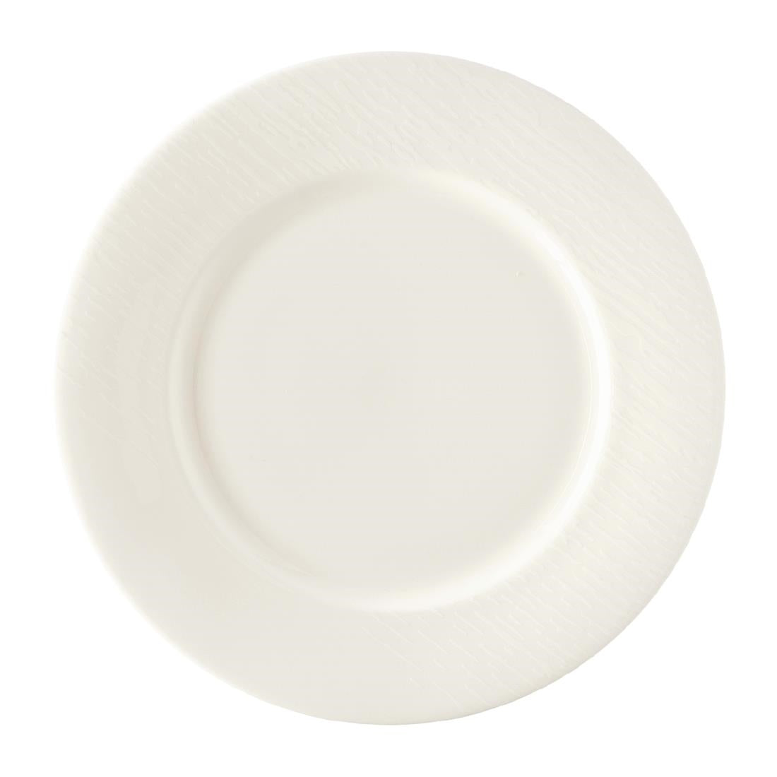 FE041 Royal Crown Derby Bark White Flat Rim Plate 215mm (Pack of 6) JD Catering Equipment Solutions Ltd