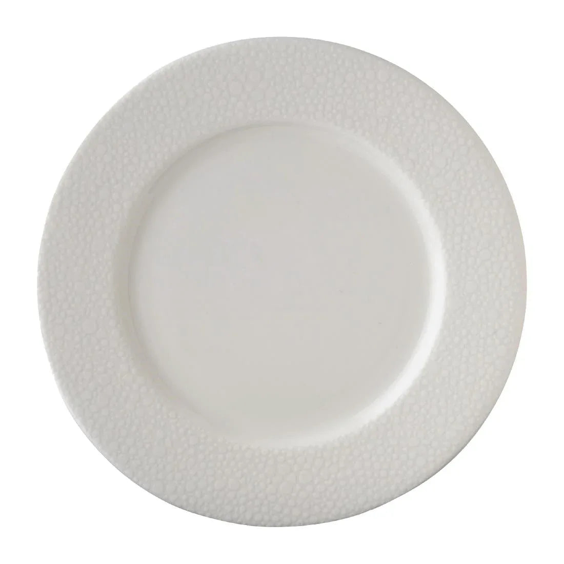 FE049 Royal Crown Derby Effervesce White Flat Rim Plate 156mm (Pack of 6) - JD Catering Equipment Solutions Ltd