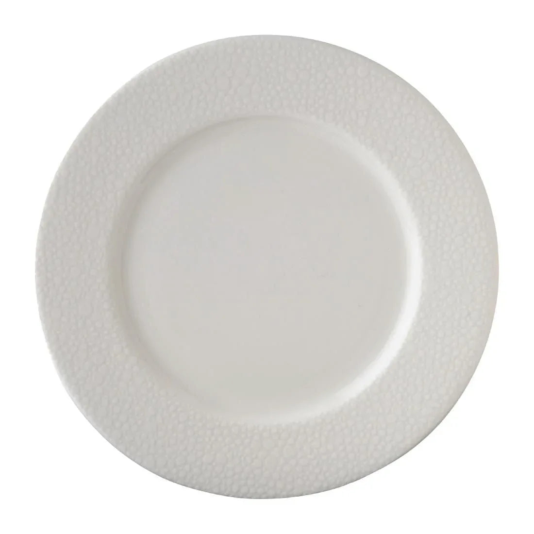 FE049 Royal Crown Derby Effervesce White Flat Rim Plate 156mm (Pack of 6) - JD Catering Equipment Solutions Ltd
