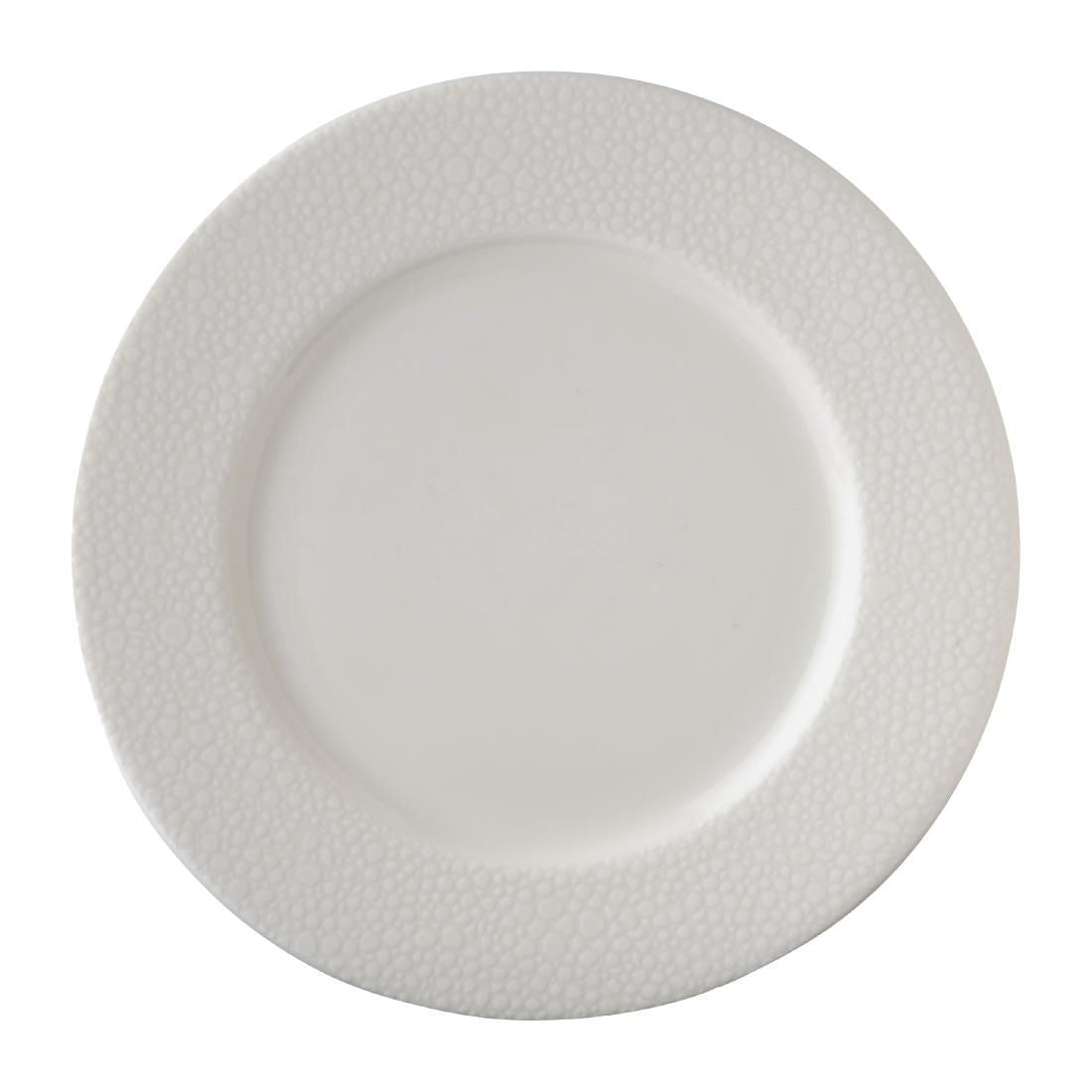 FE049 Royal Crown Derby Effervesce White Flat Rim Plate 156mm (Pack of 6) JD Catering Equipment Solutions Ltd