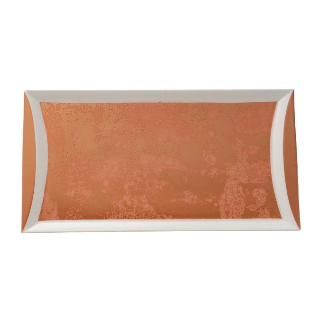 FE111 Royal Crown Derby Crushed Velvet Copper Rectangle Tray 320x160mm (Pack of 6) JD Catering Equipment Solutions Ltd