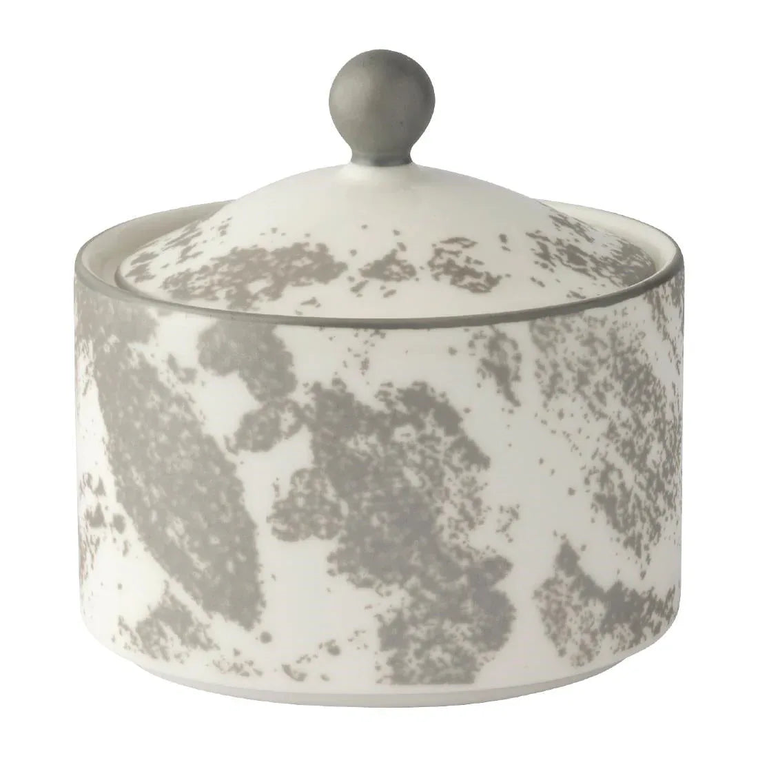 FE117 Royal Crown Derby Crushed Velvet Grey Charnwood Sugar Pot (Pack of 6) - JD Catering Equipment Solutions Ltd
