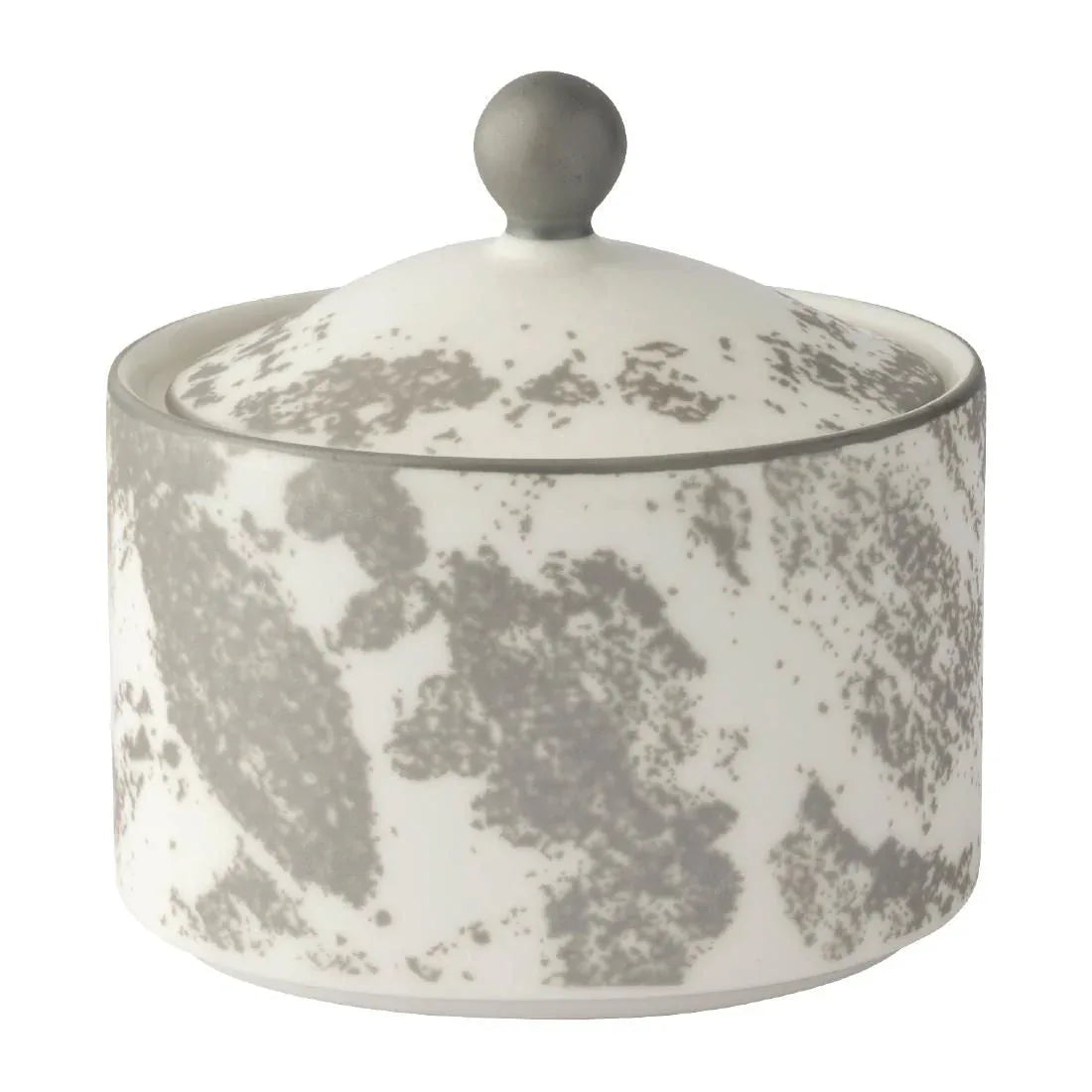 FE117 Royal Crown Derby Crushed Velvet Grey Charnwood Sugar Pot (Pack of 6) - JD Catering Equipment Solutions Ltd