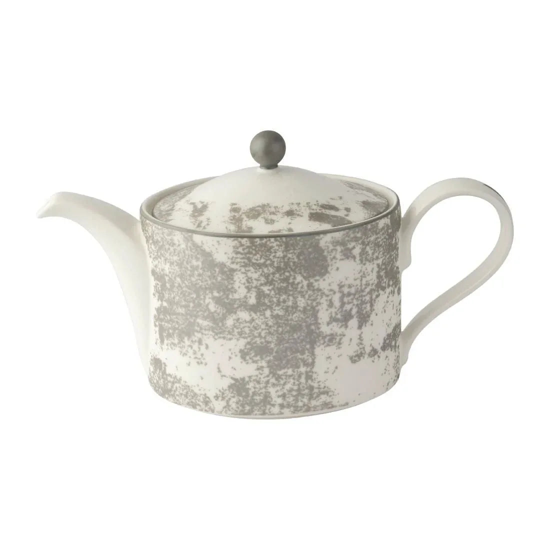 FE119 Royal Crown Derby Crushed Velvet Grey Charnwood Tea Pot L S (Pack of 1) - JD Catering Equipment Solutions Ltd