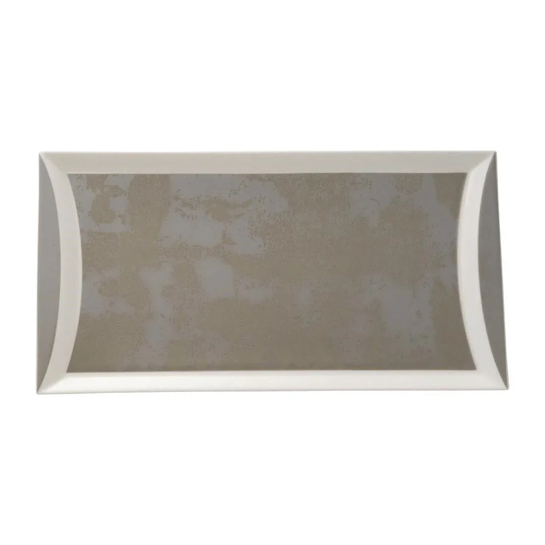 FE125 Royal Crown Derby Crushed Velvet Grey Rectangle Tray 320x160mm (Pack of 6) - JD Catering Equipment Solutions Ltd