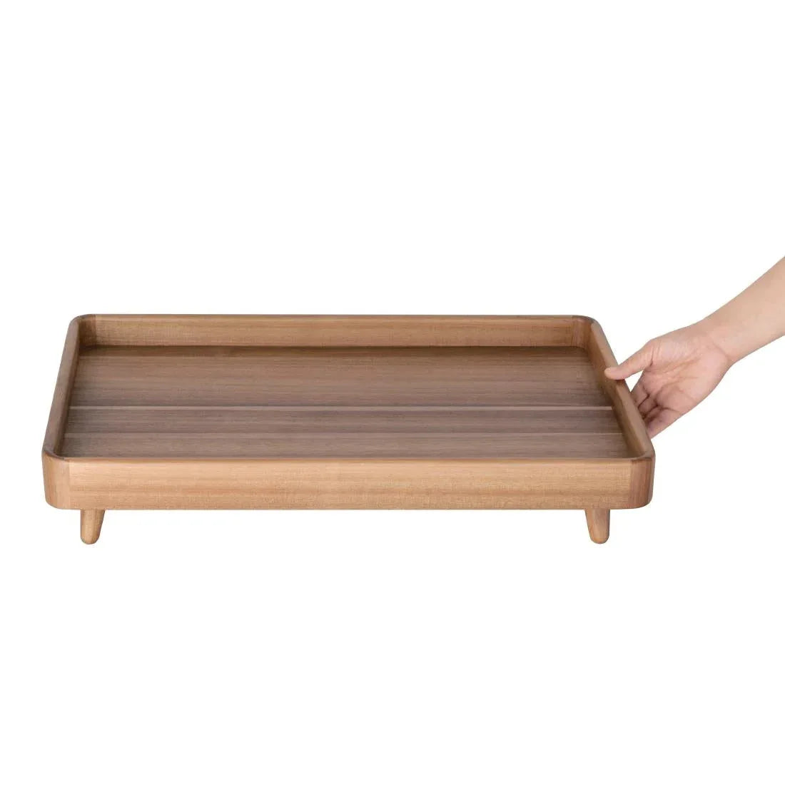 FE151 Olympia Acacia Standing Tray 1/1GN - JD Catering Equipment Solutions Ltd