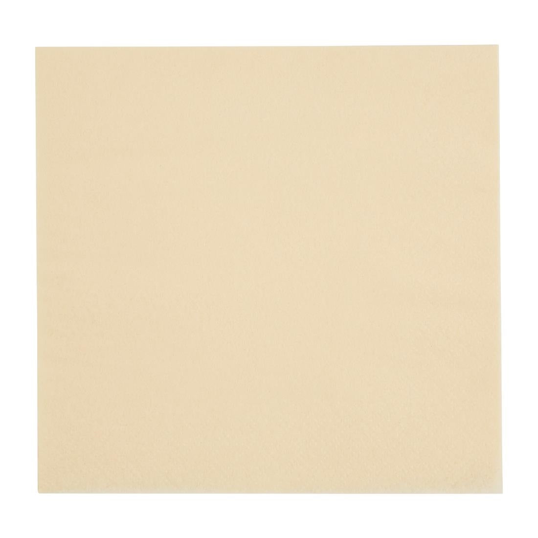 FE220 Fiesta Recyclable Lunch Napkin Cream 33x33cm 2ply 1/4 Fold (Pack of 2000) JD Catering Equipment Solutions Ltd