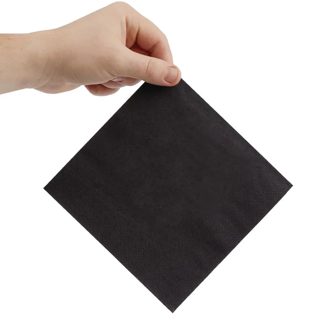 FE225 Fiesta Recyclable Lunch Napkin Black 33x33cm 2ply 1/4 Fold (Pack of 2000) - JD Catering Equipment Solutions Ltd