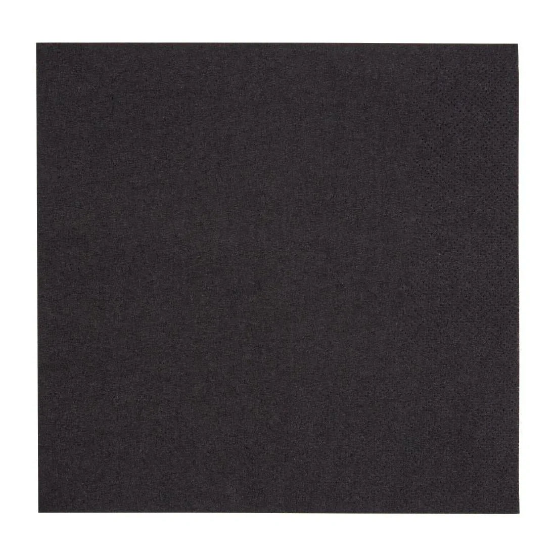 FE225 Fiesta Recyclable Lunch Napkin Black 33x33cm 2ply 1/4 Fold (Pack of 2000) - JD Catering Equipment Solutions Ltd