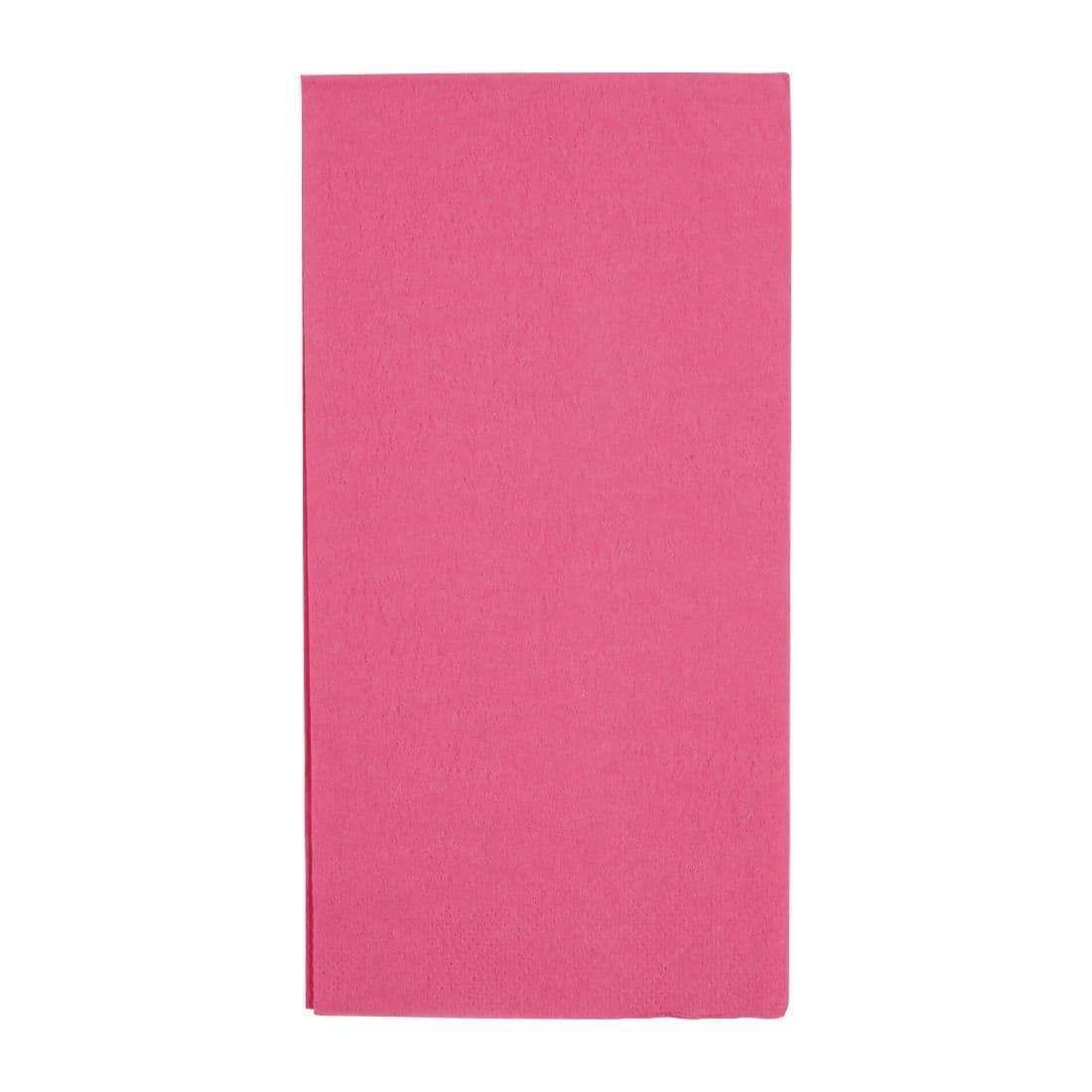 FE246 Fiesta Dinner Napkins Deep Pink 400mm (Pack of 2000) - JD Catering Equipment Solutions Ltd