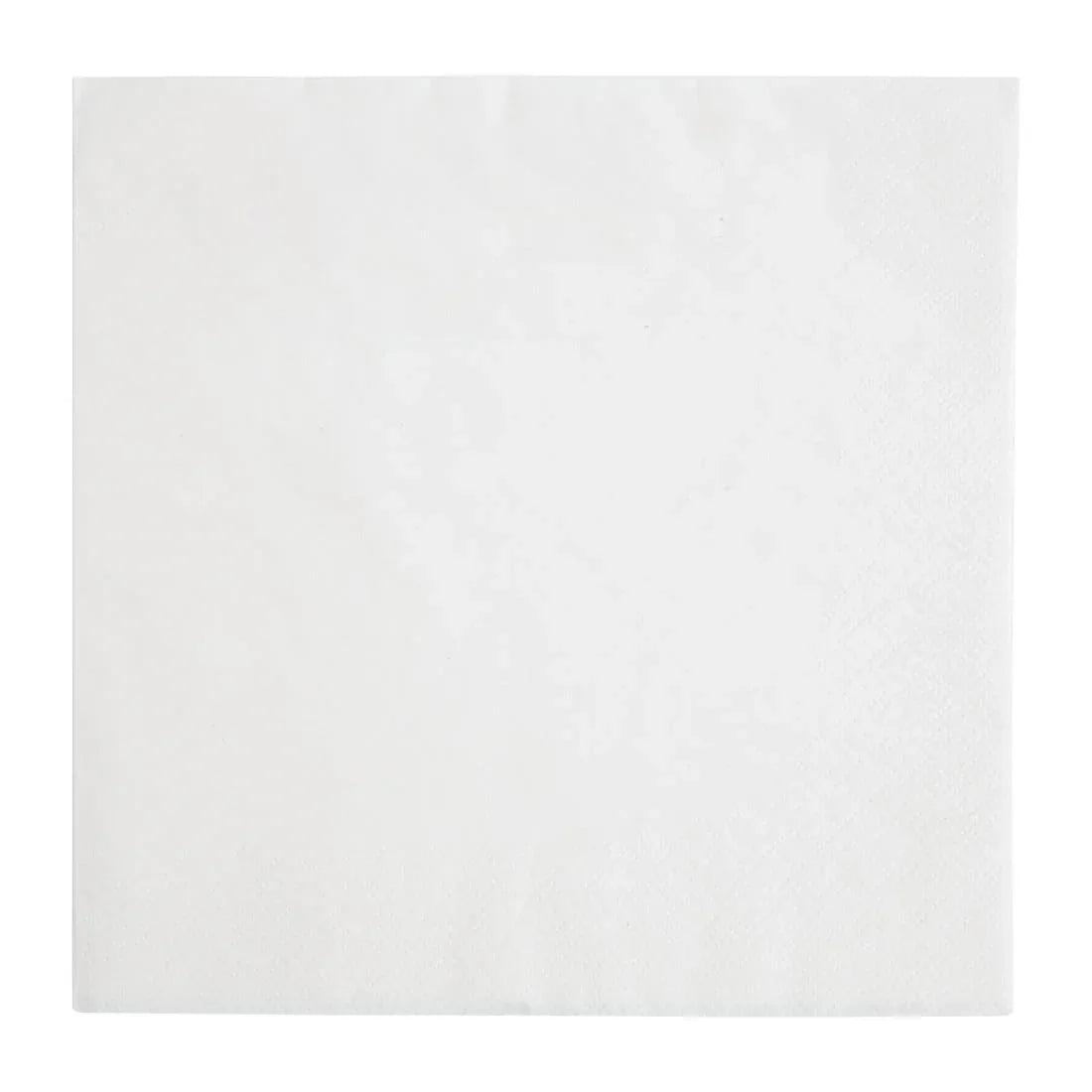 FE251 Fiesta Recyclable Dinner Napkin White 40x40cm 3ply 1/4 Fold (Pack of 1000) - JD Catering Equipment Solutions Ltd
