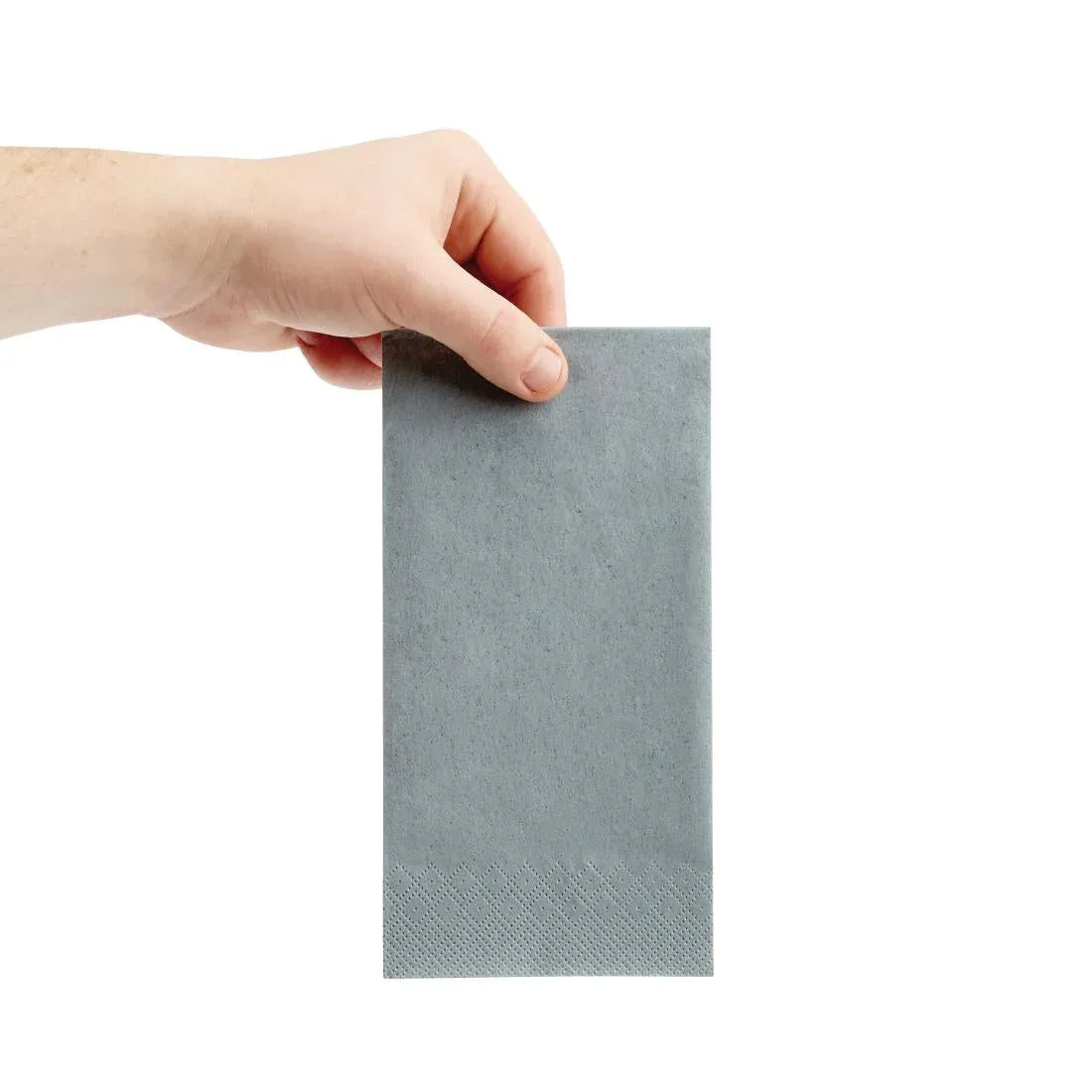 FE260 Fiesta Recyclable Dinner Napkin Grey 40x40cm 3ply 1/8 Fold (Pack of 1000) - JD Catering Equipment Solutions Ltd