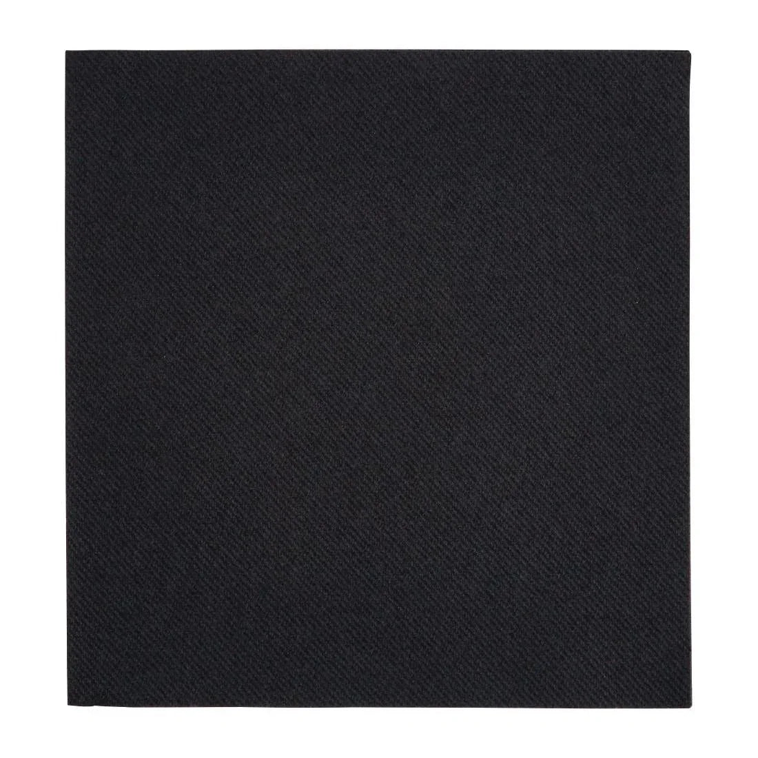 FE270 Fiesta Recyclable Premium Tablin Dinner Napkin Black 40x40cm Airlaid 1/4 Fold (Pack of 500) - JD Catering Equipment Solutions Ltd