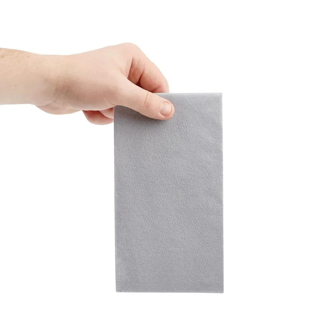 FE274 Fiesta Recyclable Premium Tablin Dinner Napkin Grey 40x40cm Airlaid 1/8 Fold (Pack of 500) - JD Catering Equipment Solutions Ltd