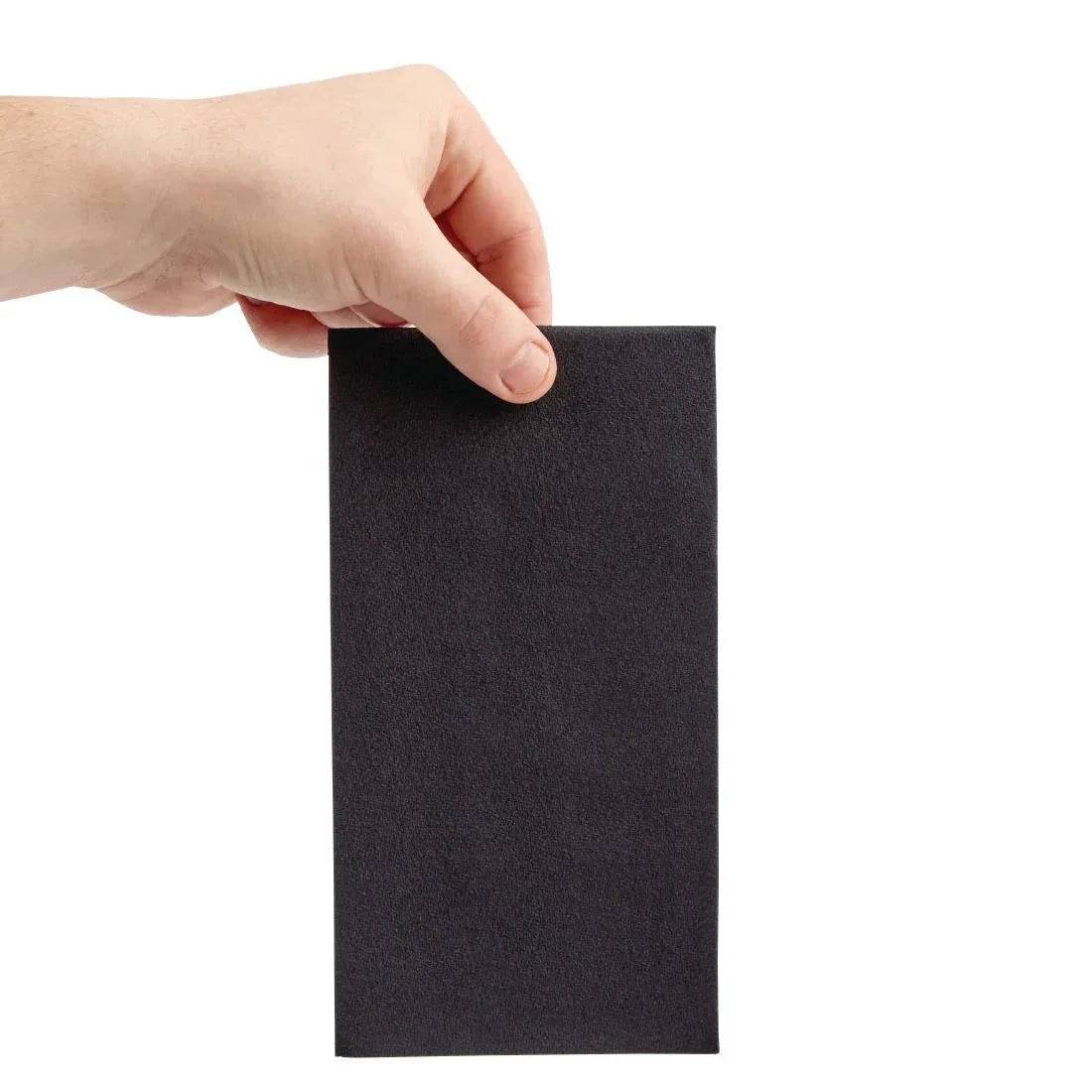 FE276 Fiesta Recyclable Premium Tablin Dinner Napkin Black 40x40cm Airlaid 1/8 Fold (Pack of 500) - JD Catering Equipment Solutions Ltd
