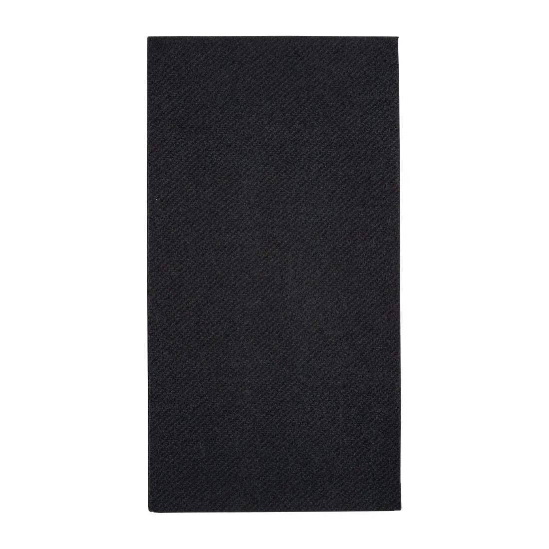 FE276 Fiesta Recyclable Premium Tablin Dinner Napkin Black 40x40cm Airlaid 1/8 Fold (Pack of 500) - JD Catering Equipment Solutions Ltd