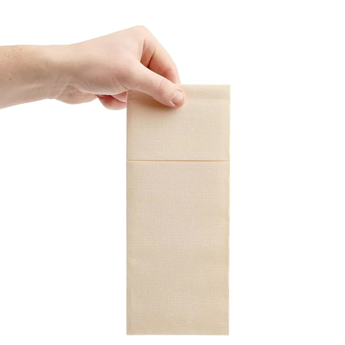 FE278 Fiesta Recyclable Premium Tablin Dinner Napkin Cream 48x40cm Airlaid Pocket Fold (Pk 400) - JD Catering Equipment Solutions Ltd