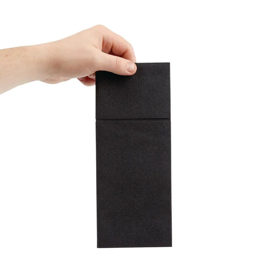 FE280 Fiesta Recyclable Premium Tablin Dinner Napkin Black 48x40cm Airlaid Pocket Fold (Pk 400) - JD Catering Equipment Solutions Ltd
