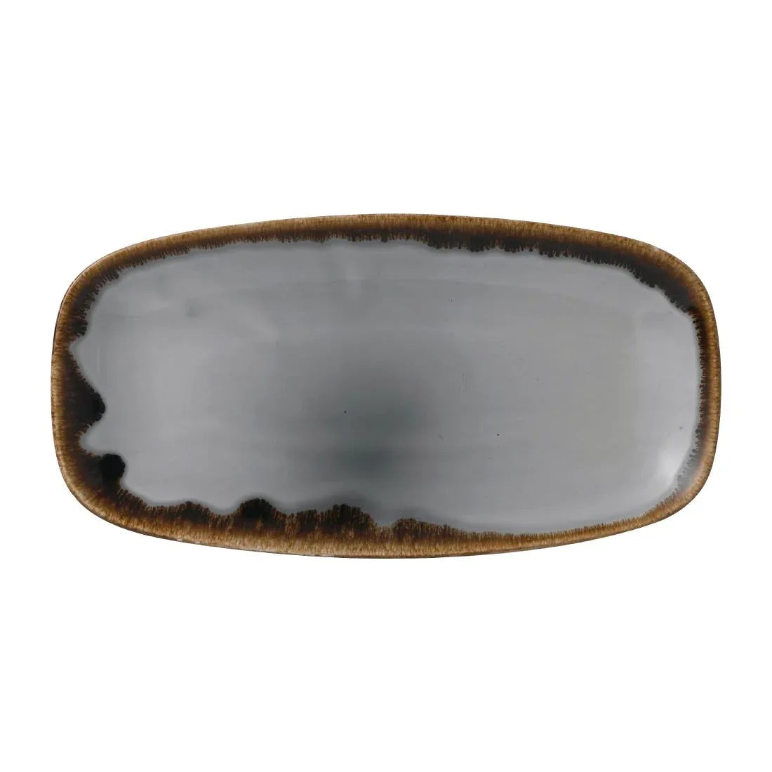 FE367 Dudson Harvest Grey Chefs Oblong Plate 298 x 152mm (Pack of 12) - JD Catering Equipment Solutions Ltd